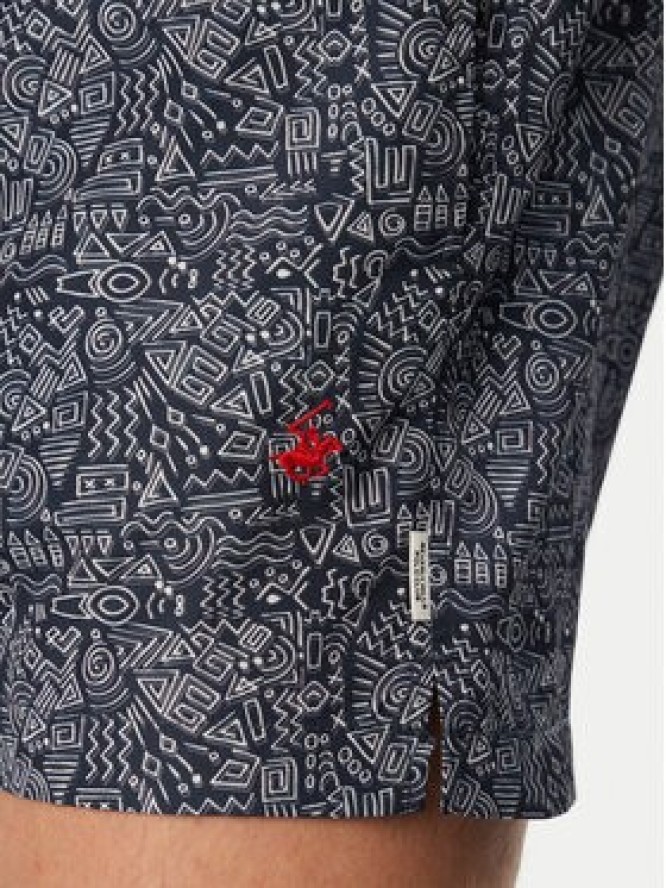 Beverly Hills Polo Club Szorty kąpielowe P-SS26M-BREA-0725 Granatowy Regular Fit