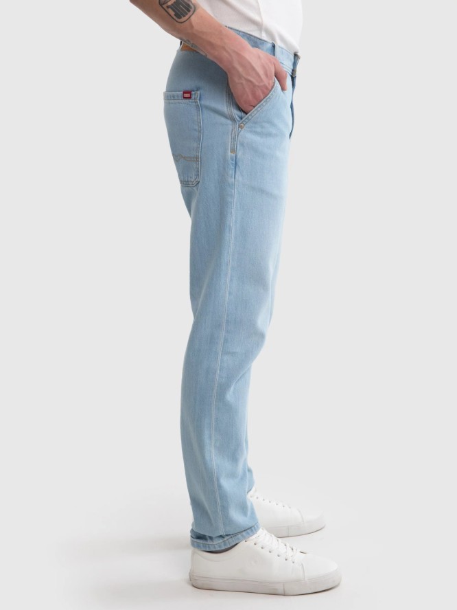 Jeansy męskie z prostą nogawką z kolekcji Authentic jasnoniebieskie Workwear Trousers 253