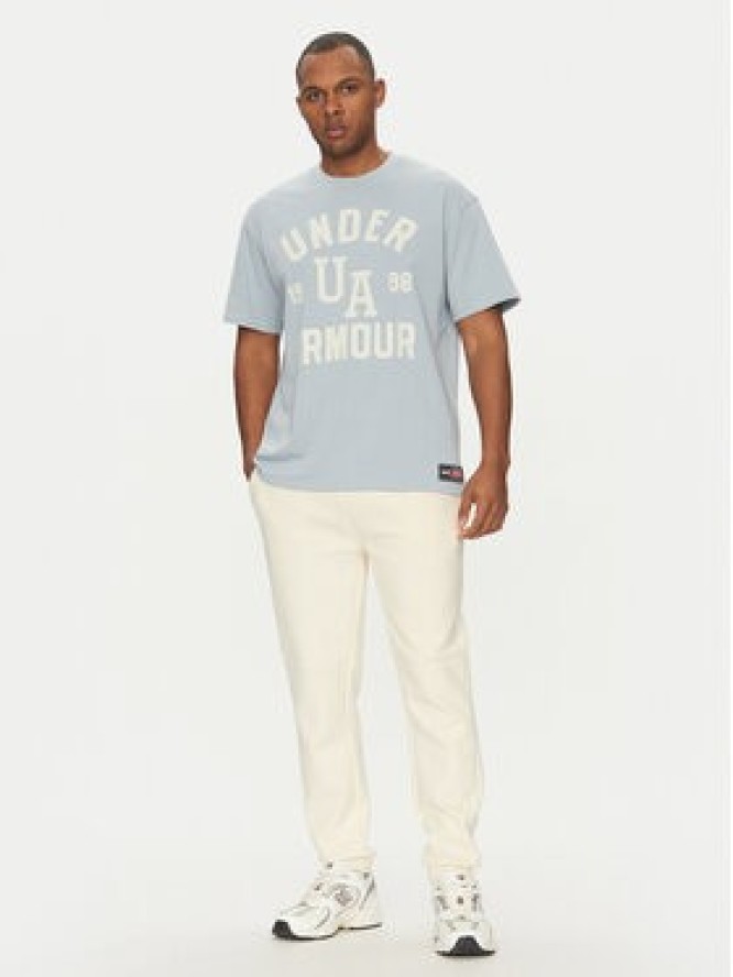 Under Armour T-Shirt Heavyweight Varsity 1390179 Błękitny Oversize