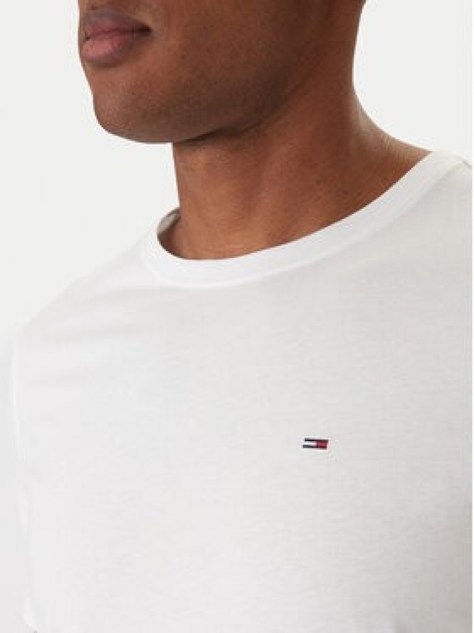 Tommy Jeans T-Shirt DM0DM04411 Biały Slim Fit