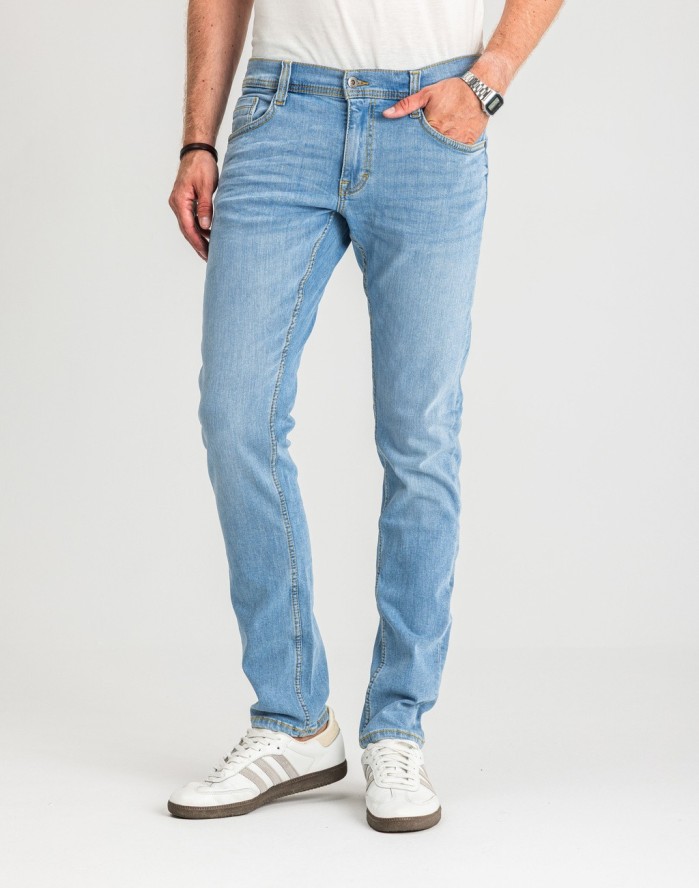 Męskie Spodnie Jeansowe Mustang Style Oregon Tapered Denim Blue 1017123 5000 401