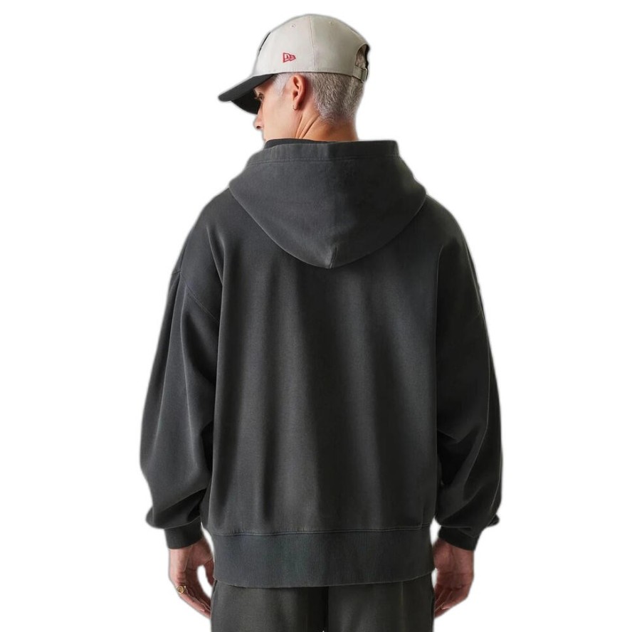 Bluza z kapturem Chicago Bulls z pełnym zamkiem Washed