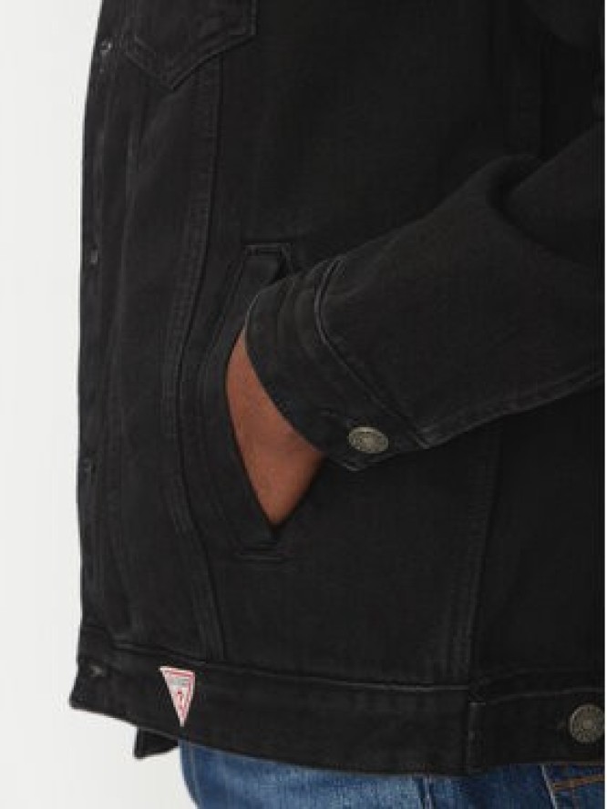 Guess Jeans Kurtka jeansowa M4BN38 D5EK2 Czarny Regular Fit