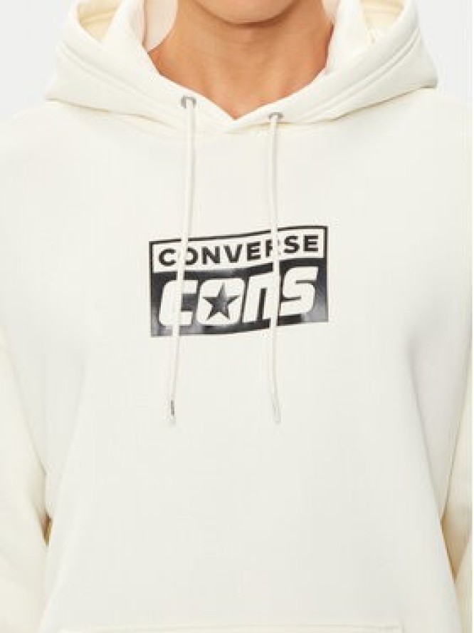 Converse Bluza M Cons Hoodie 10026148-A10 Écru Regular Fit