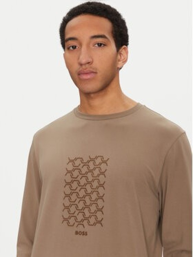 BOSS Longsleeve Togn 50534336 Brązowy Regular Fit