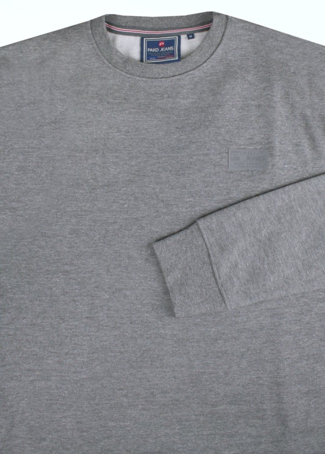 Miękka i Wygodna Męska Bluza - Pako Jeans - Popielata