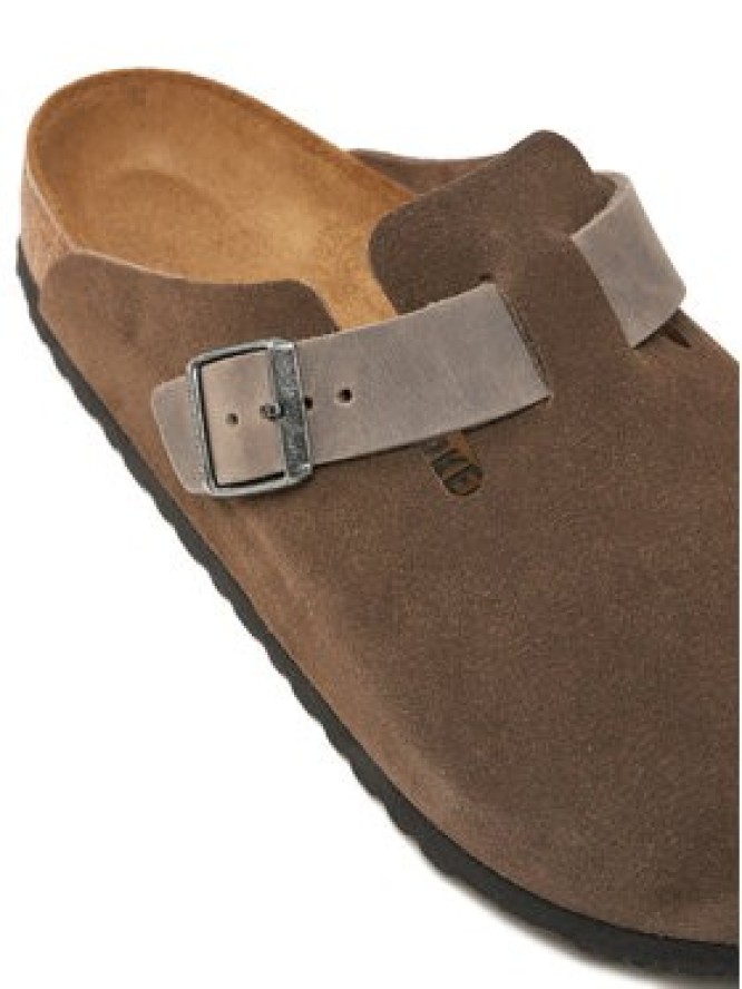 Birkenstock Klapki Boston zamsz 1029210 Brązowy