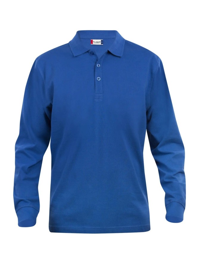 clique Classic Lincoln L/S Koszulka polo z długim rękawem, bawełna, royal blue