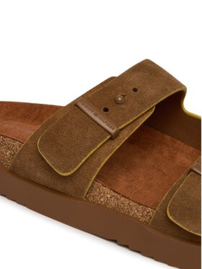 Tommy Hilfiger Klapki Cork Adjustable Suede Sandal FM0FM05869 Brązowy