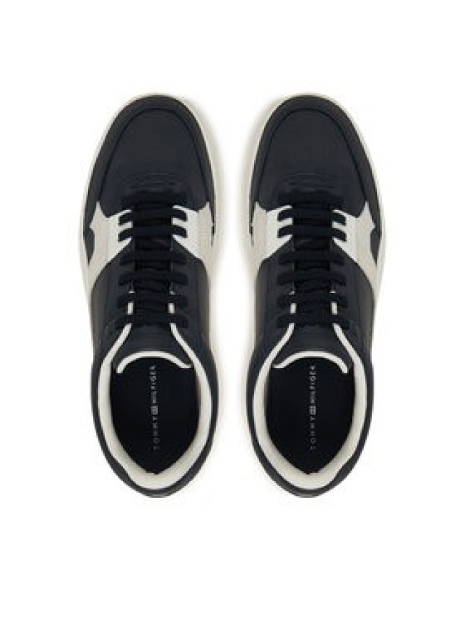 Tommy Hilfiger Sneakersy Th Court Craft Mix FM0FM05654 Granatowy