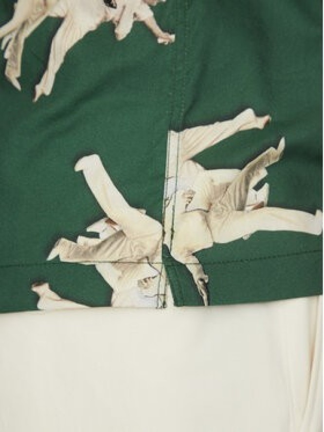 Lacoste Koszula CH0113 Zielony Relaxed Fit