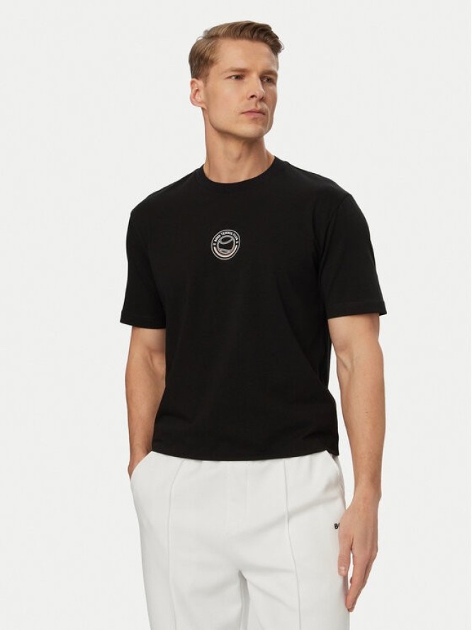 BOSS T-Shirt Open 50560293 Czarny Relaxed Fit