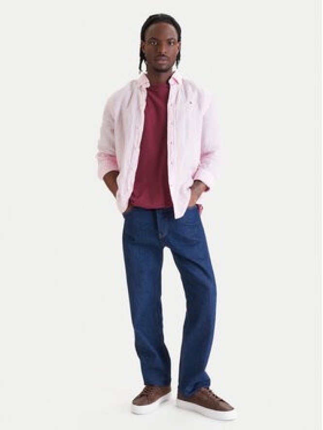 Tommy Hilfiger Koszula Bengal MW0MW42400 Różowy Regular Fit