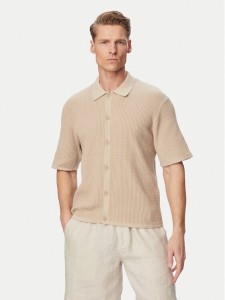 Jack & Jones Koszula Montauk 12293584 Beżowy jasny Relaxed Fit
