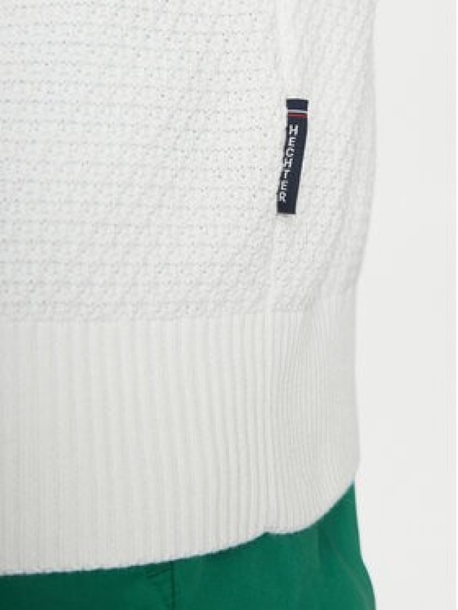 Hechter Paris Sweter 65013 151809 Biały Regular Fit