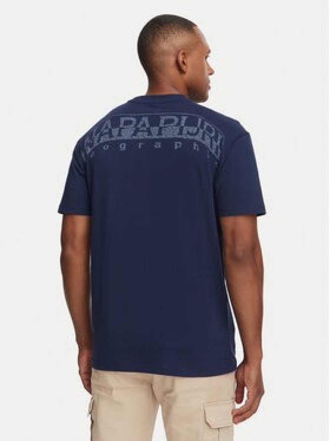Napapijri T-Shirt Yourte NP0A8AU2 Granatowy Relaxed Fit