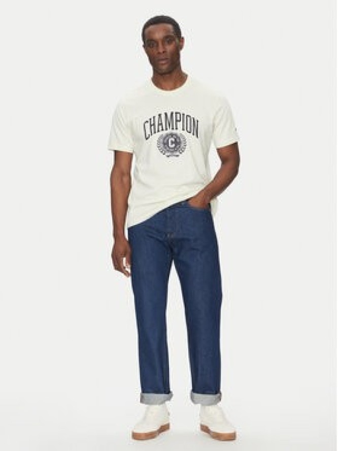 Champion T-Shirt 221174 Écru Regular Fit