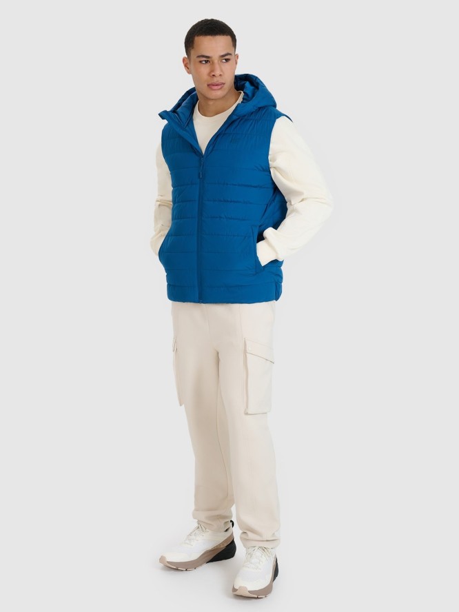 4F Bezrękawnik puchowy z wypełnieniem syntetycznym męski - turkusowy M