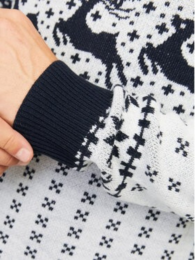 Jack & Jones Sweter Xmas Gabriel 12266118 Szary Regular Fit