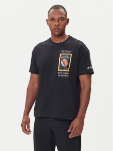 adidas T-Shirt National Geographic JD5964 Czarny Loose Fit