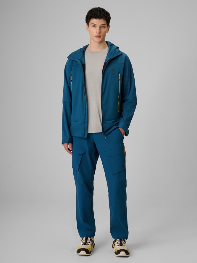 4F Kurtka softshell wiatroodporna membrana 8000 męska - turkusowa 3XL