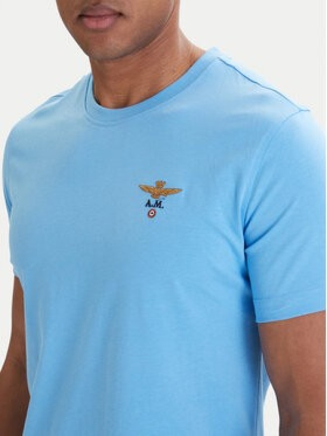 Aeronautica Militare T-Shirt 261TS1580UJ00372 Niebieski Regular Fit