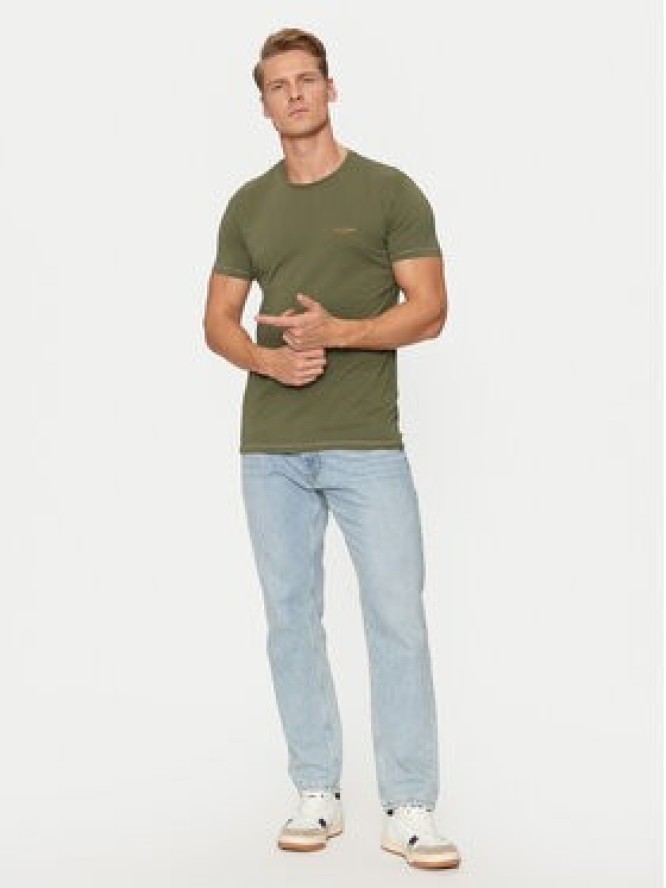 Aeronautica Militare T-Shirt AM1UTI003 Zielony Regular Fit