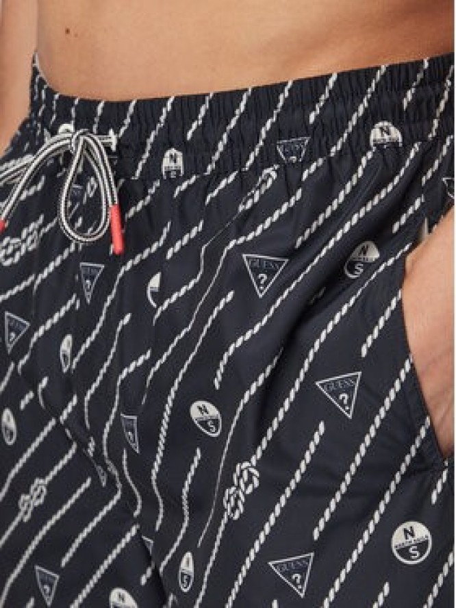 Guess Szorty kąpielowe M6GZ20 W2170 Granatowy Regular Fit
