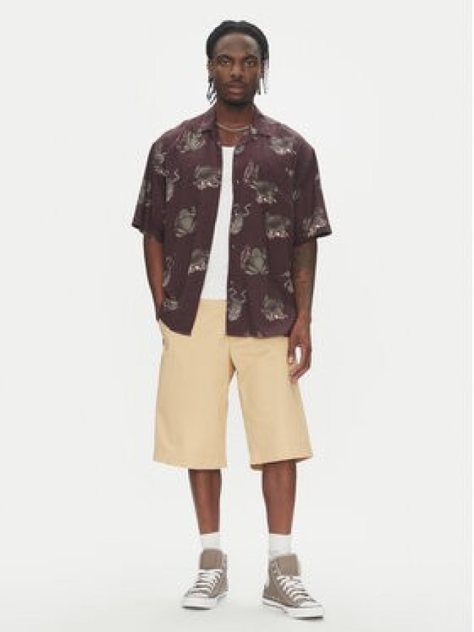 Element Koszula Resort ELYWT00177 Bordowy Regular Fit