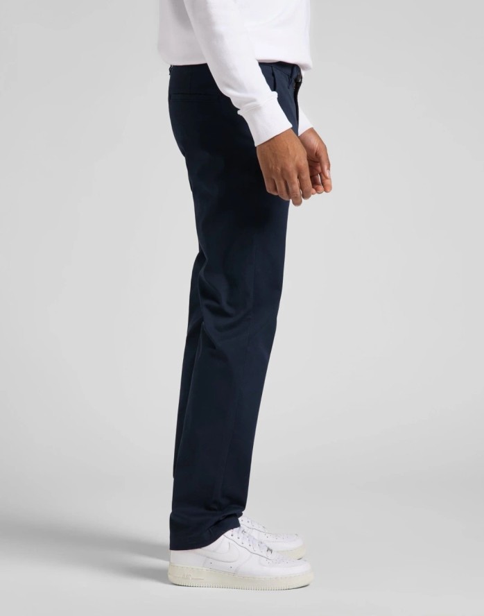 LEE MĘSKIE SPODNIE CHINO LEE REGULAR CHINO DEEP NAVY 112145530