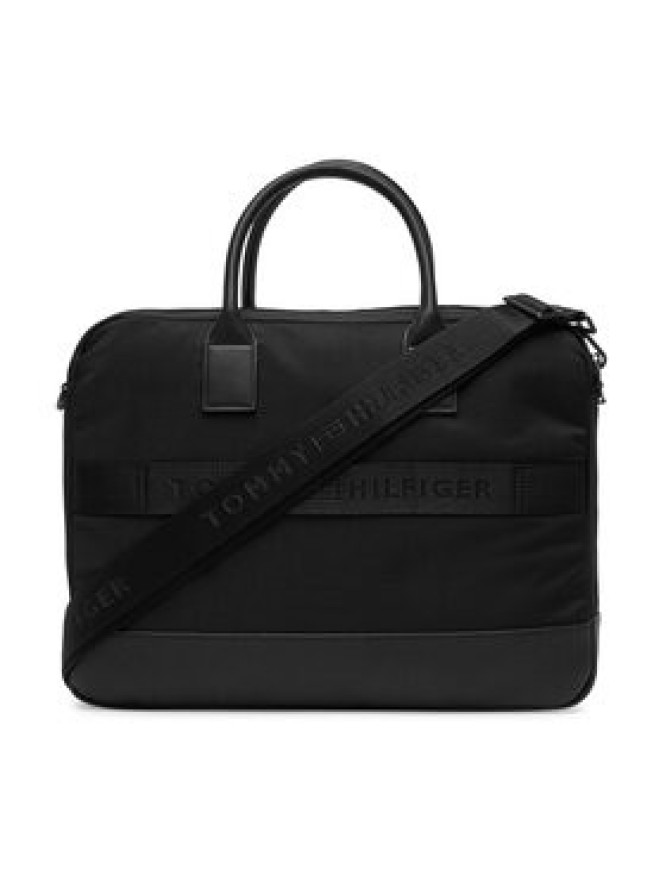 Tommy Hilfiger Torba na laptopa Th Nylon Travel Computer Bag AM0AM13470 Czarny