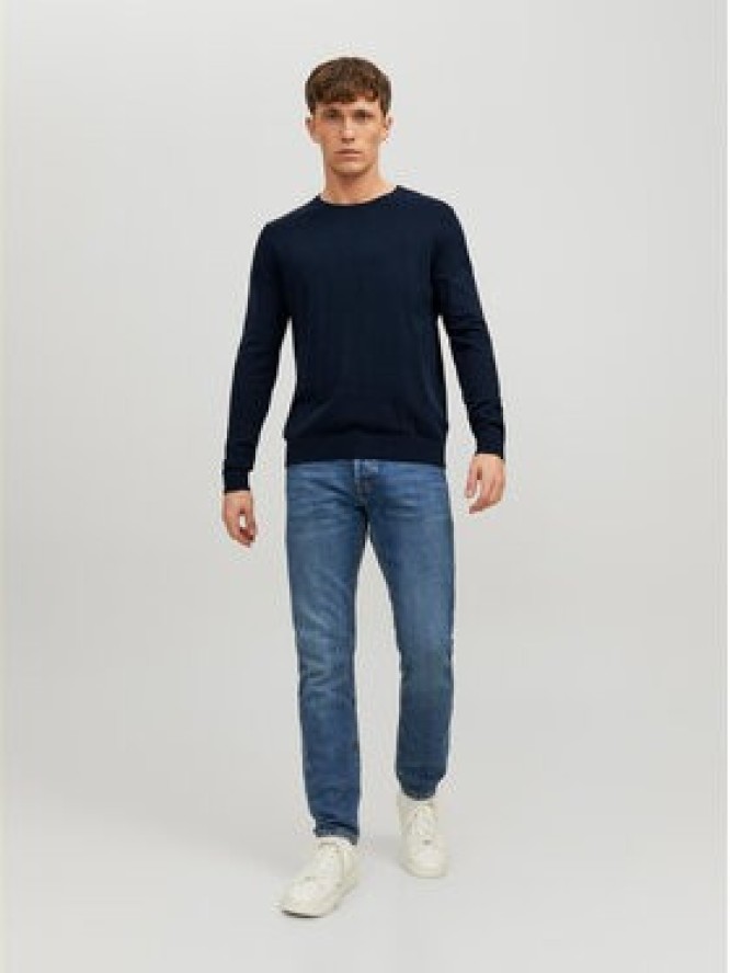 Jack & Jones Sweter Emil 12208364 Granatowy Regular Fit