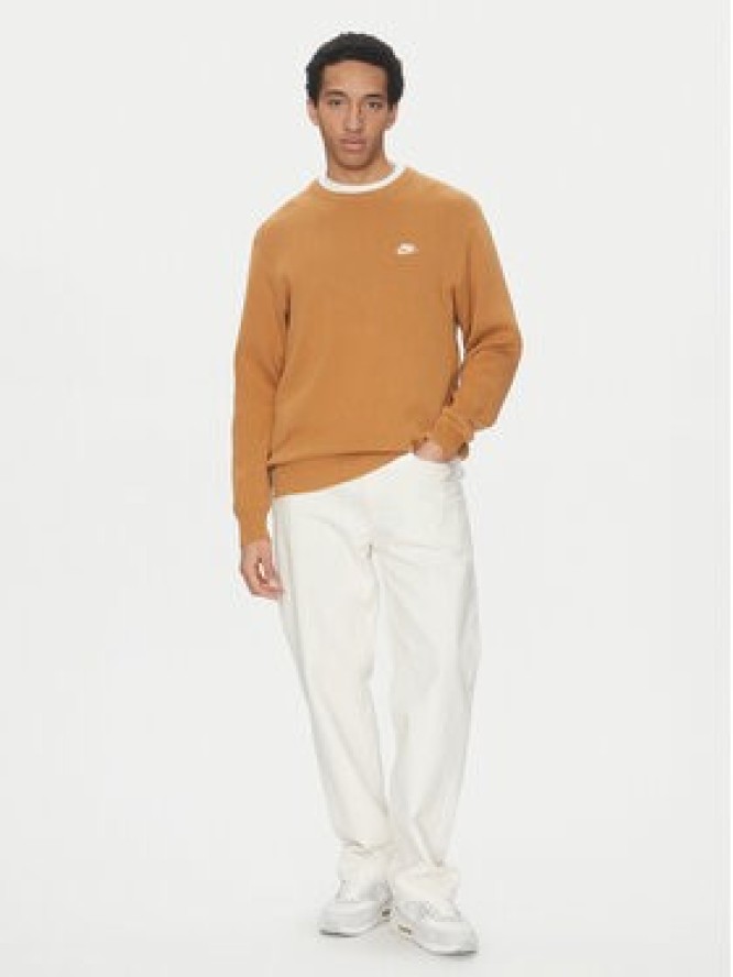 Nike Sweter FQ2912 Brązowy Regular Fit