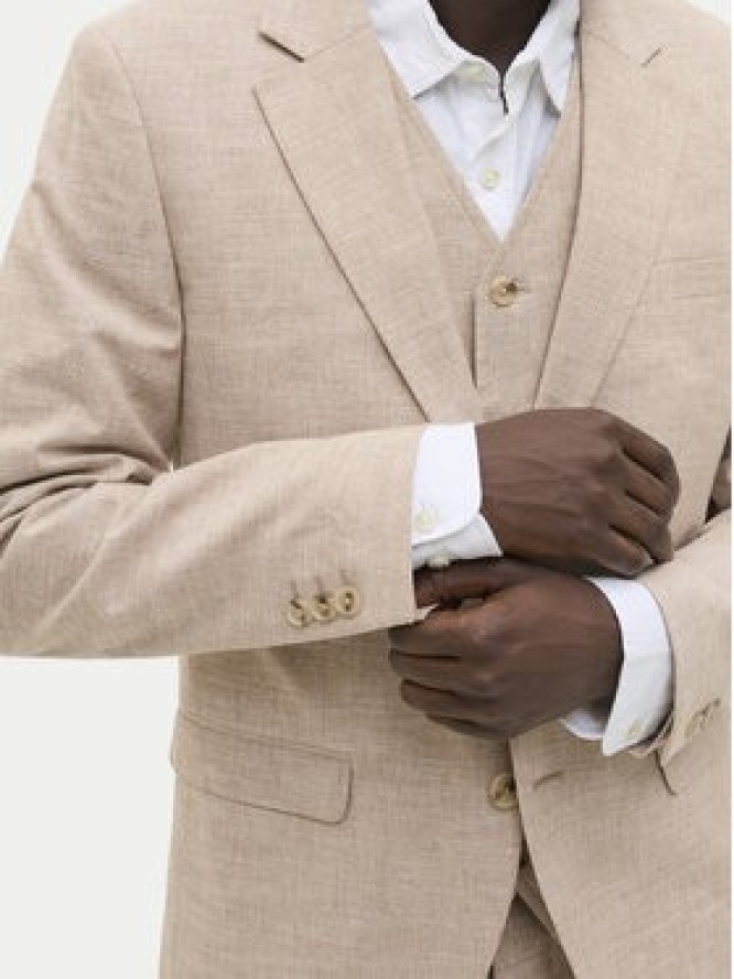 Jack & Jones Marynarka Riviera 12228721 Beżowy Slim Fit