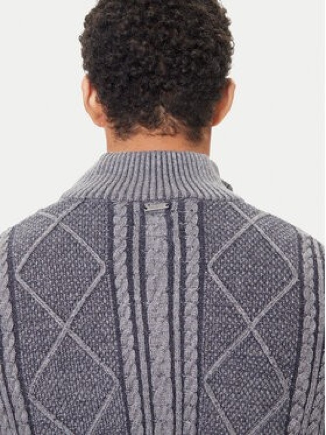 Guess Sweter M5BR44 Z2ZK2 Granatowy Regular Fit