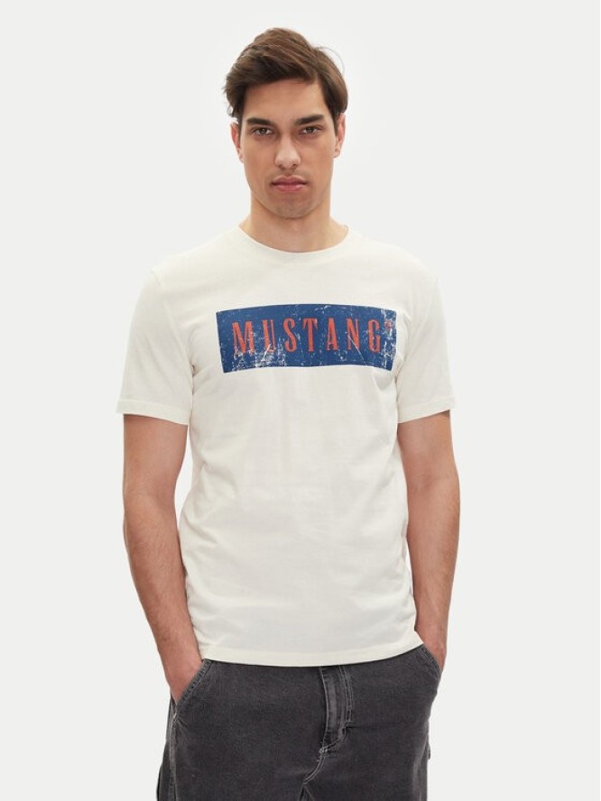 Mustang T-Shirt Austin 1016274 Biały Regular Fit