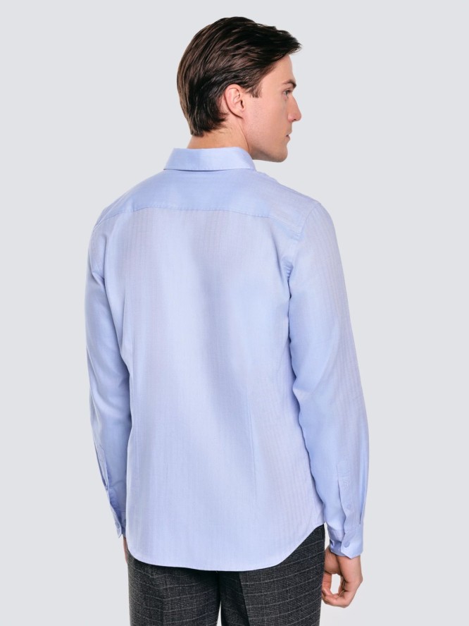 Koszula męska slim bawełniana błękitna Guberno 400