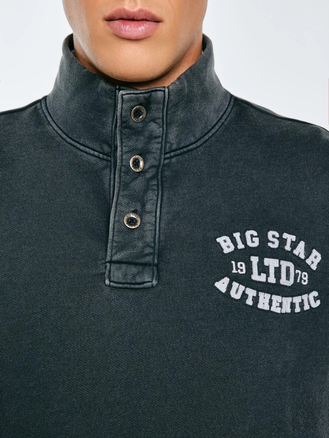 Bluza męska ze stójką czarna Julian 906