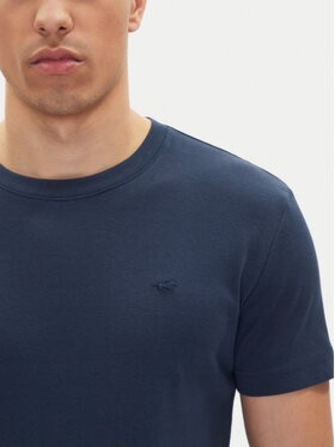 Mustang T-Shirt Allen 1016486 Granatowy Slim Fit