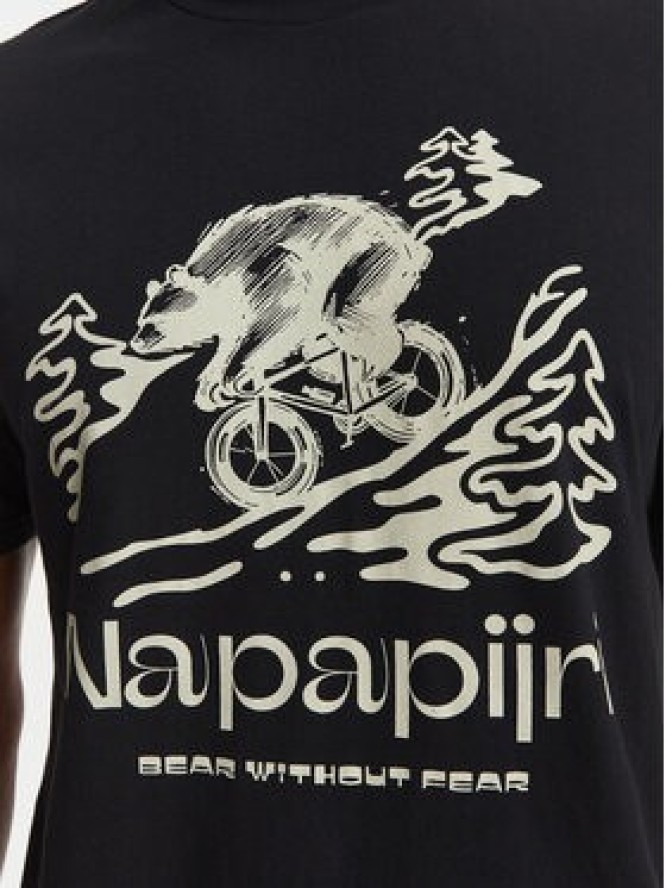 Napapijri T-Shirt Cabin NP0A8B3F Czarny Relaxed Fit