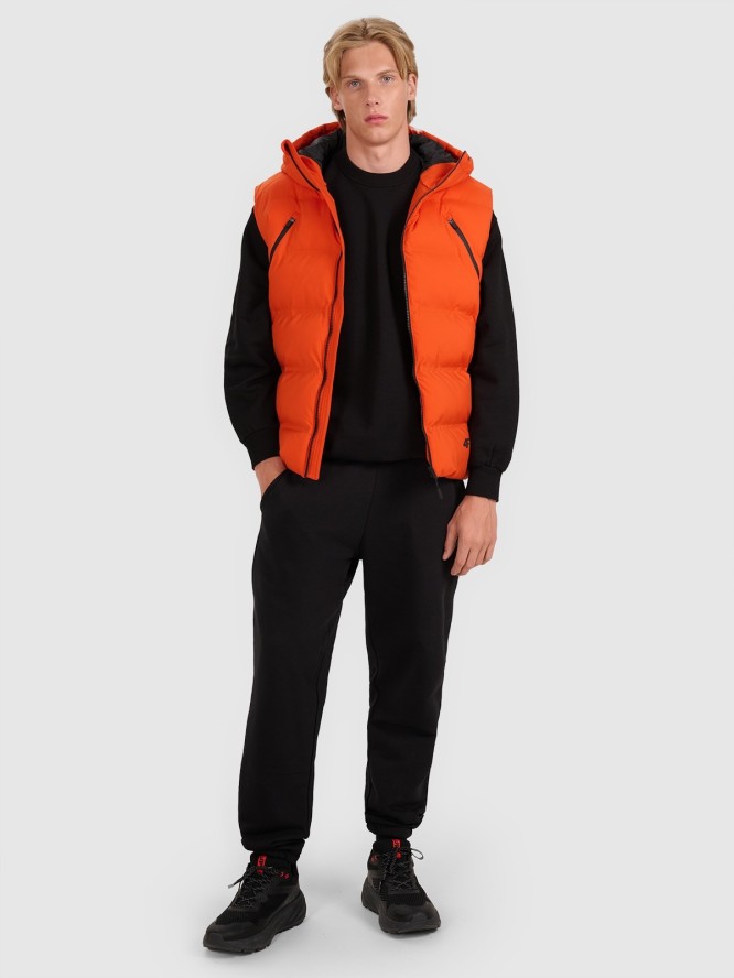 4F Bezrękawnik puchowy z wypełnieniem syntetycznym męski - pomarańczowy XXL