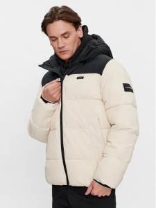 Calvin Klein Kurtka zimowa Crinkle K10K112227 Beżowy Regular Fit