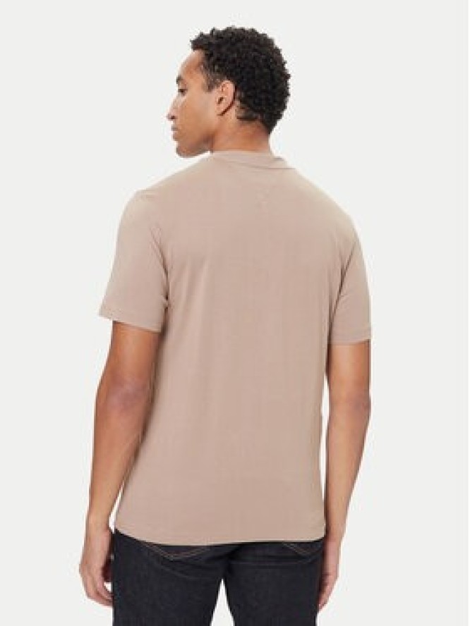 Tommy Hilfiger T-Shirt Linear Flag MW0MW41338 Beżowy Regular Fit