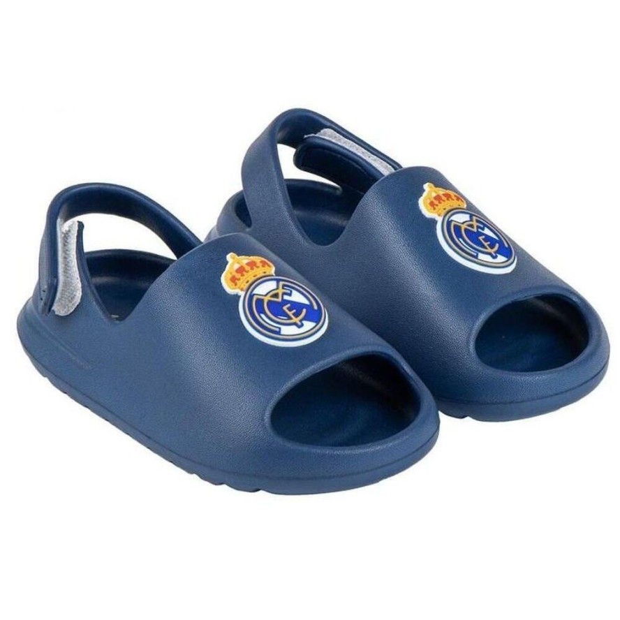 Real Madryt klapki sandały na rzep beach pool flip flops granatowe