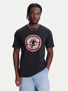 Converse T-Shirt Neon Sign All Star Patch 10027722-A01 Czarny Regular Fit