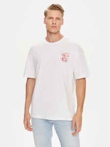 Jack & Jones T-Shirt Bradley 12264405 Biały Wide Fit