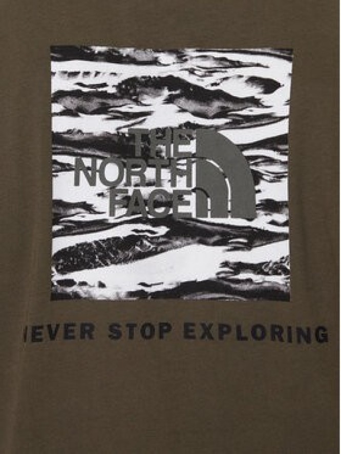The North Face T-Shirt Box Nse Edge Of Light NF0A8E3H Zielony Regular Fit