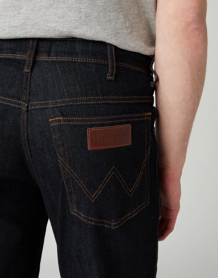WRANGLER TEXAS MĘSKIE SPODNIE JEANSOWE SLIM DARK RINSE W12SP690A 112126514
