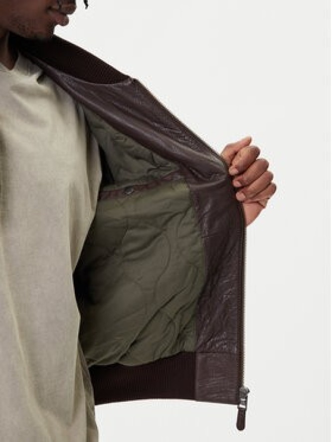 Aeronautica Militare Kurtka skórzana 252PN0958UPL00305 Brązowy Regular Fit