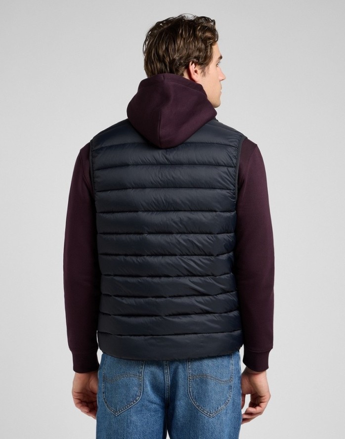 MESKA KURTKA LEE STAND COLLAR PUFFER VEST BLACK 112370535